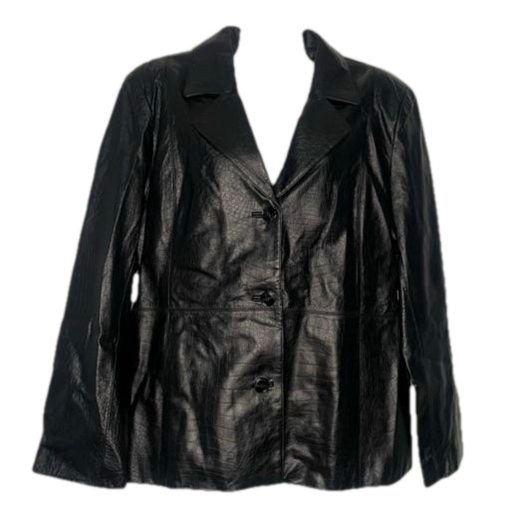 Worthington snake design leather jacket